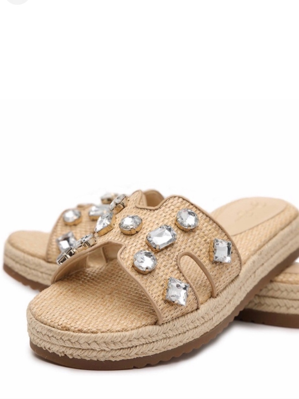Jessica Simpson Danalea Sandal Woven Rhinestone Bling Size 9